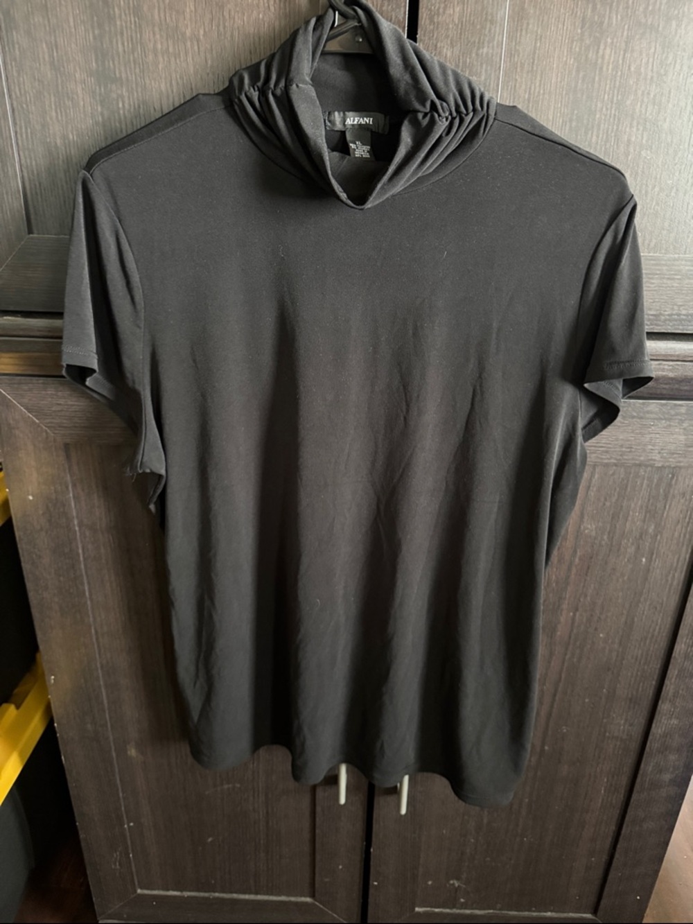 Alfani Black Short-Sleeve Hooded Tee